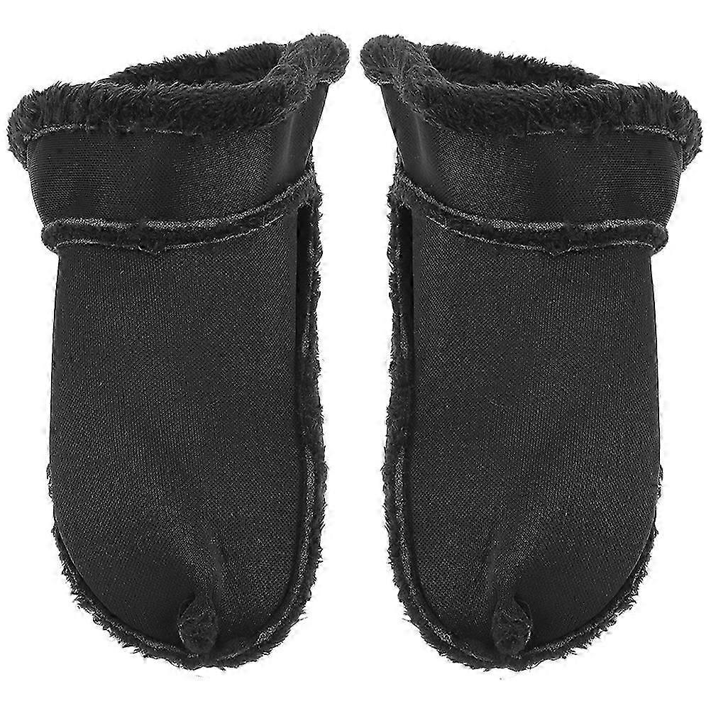 Black Lined Shoe Covers for Winter 1Pair Warm Inserts