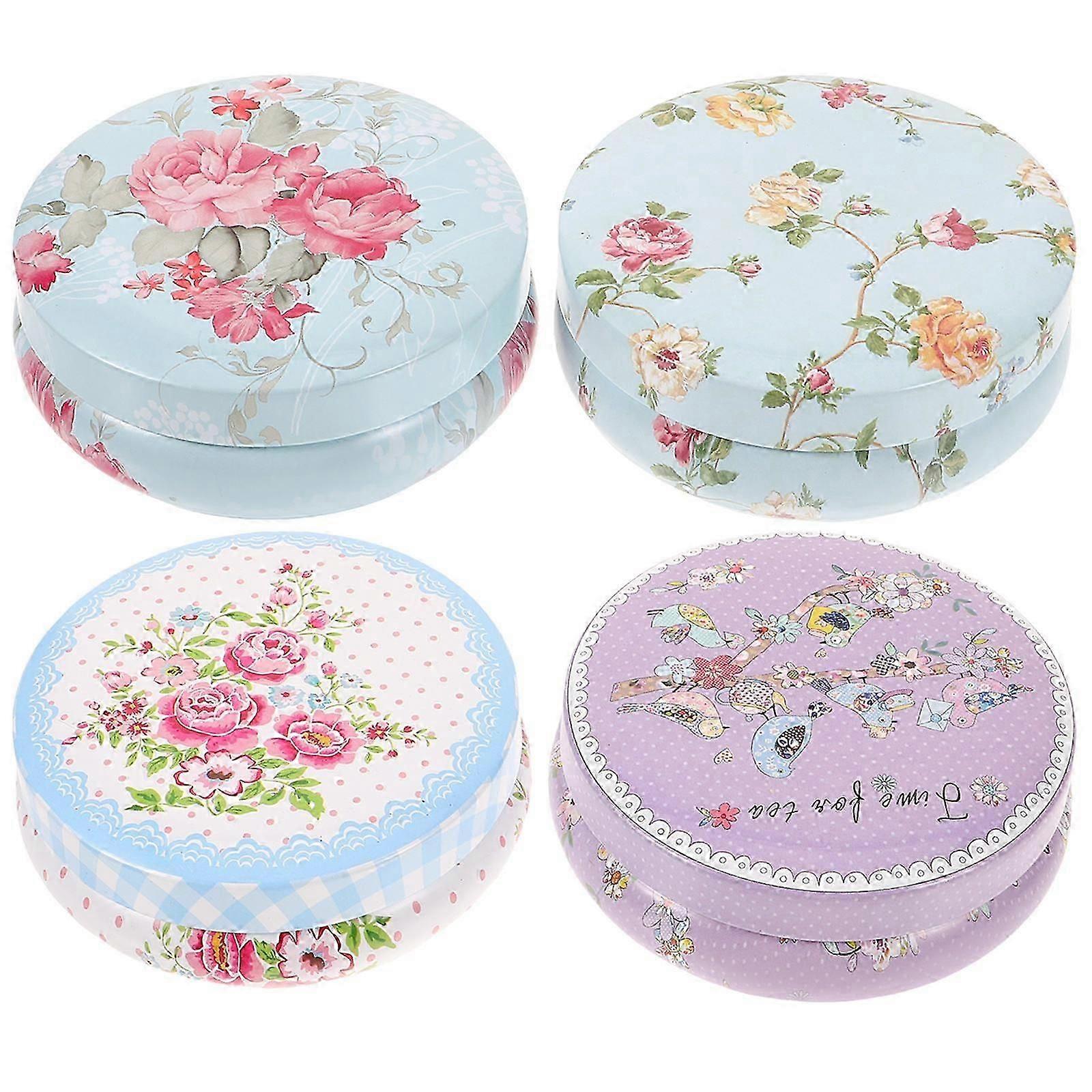 Small Iron Box Multi-Functional Storage Box for Gift Holding 4Pcs