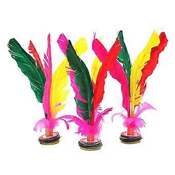 Kick Shuttlecock Chinese Jianzi for Outdoor Sports Use 10Pcs Colorful Set