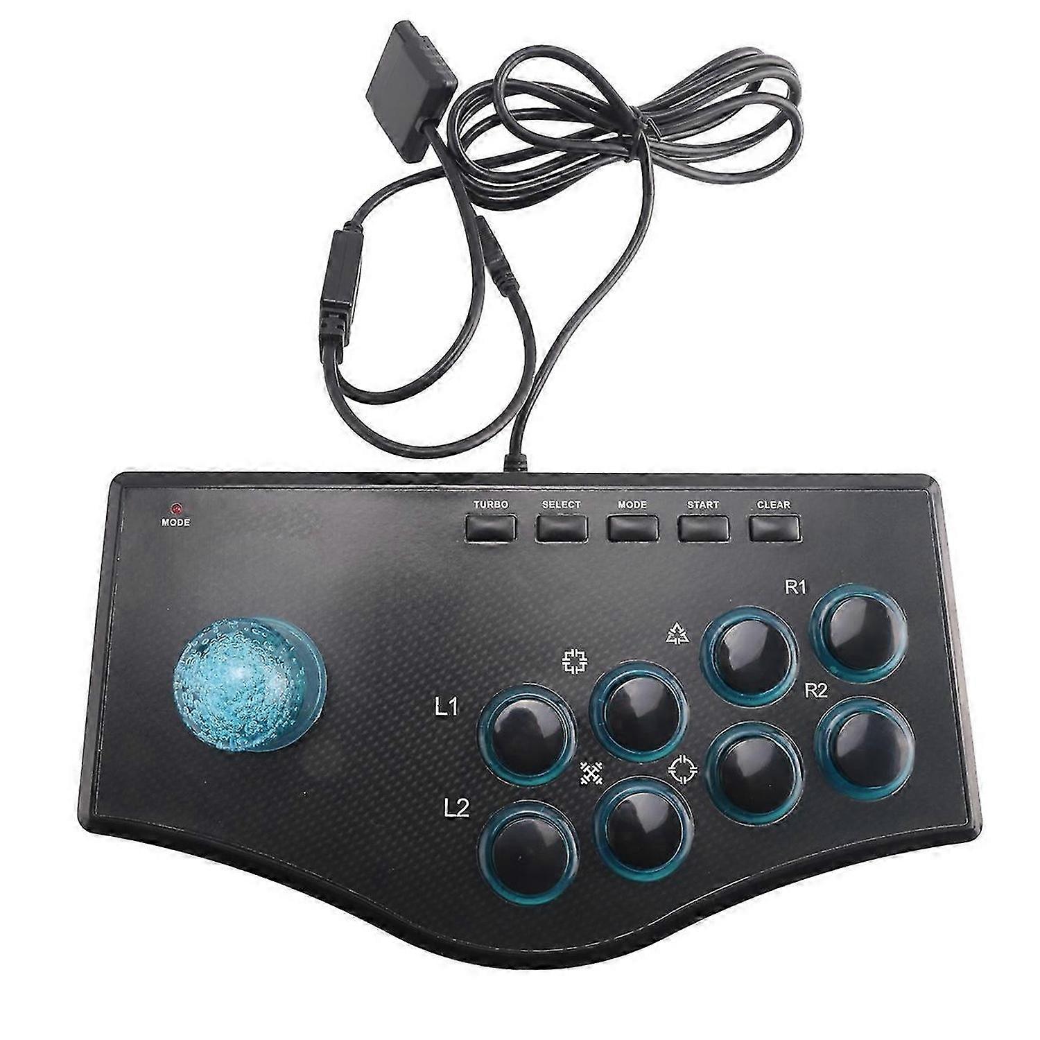 Retro Arcade Game Rocker Controller Usb Joystick For Ps2/Ps3/Pc/Android Smart Tv Built-In   E