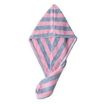 Microfiber Hair Towel Wrap with Button Closure, Quick-Dry Turban for Long Hair, Super Absorbent