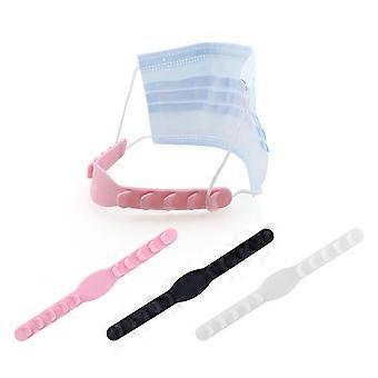 5PCS Gaze Masque Bande Silicone Ceinture Silicone Protecteur D’oreille Flexible Silicone Suspendu Crochet Réglable Oreille Arrière Masque Crochet Pour L’utilisation du Masque Noir