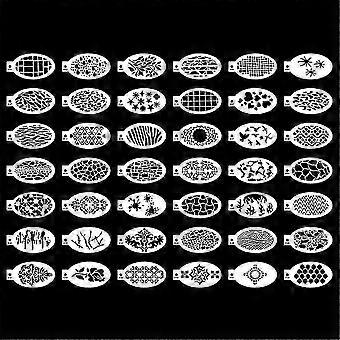 Face Painting Stencils 42 Pcs 3x5.5in Reusable Flowers Mermaid Scale Leopard Cracks PET
