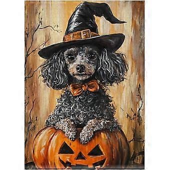 Halloween Poodle Jigsaw Puzzle - Pet Pumpkin Costume Portrait for Poodle Owner SQZ974