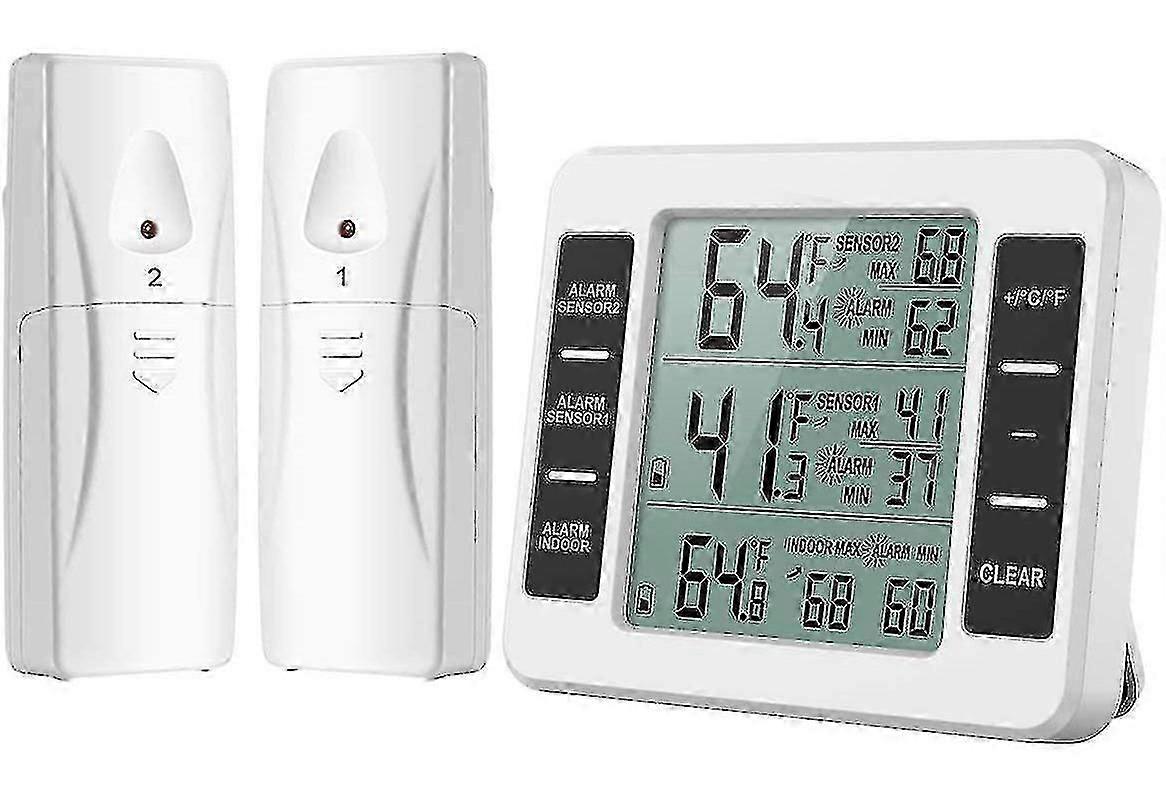 Refrigerator Thermometer, Wireless Digital Freezer Thermometer