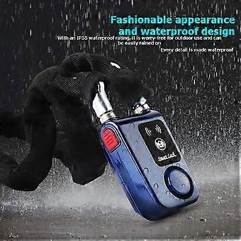 Bluetooth Smart Bike Lock Smart Bluetooth Chain Lock Keyless Bike with Anti Theft Alarm 115Db App Control 80CM Red