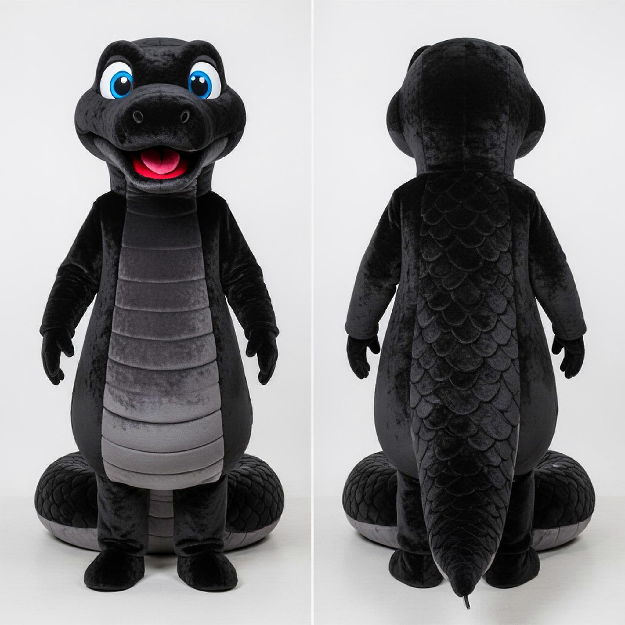 MASTICOT Ebony Black Scaled Titanoboa Mascot