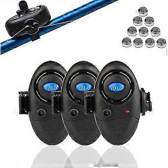 Sensitive Electronic Fishing Rod Bite Alarm - Adjustable Sound LED Indicator compatible with Nighttime Fishing