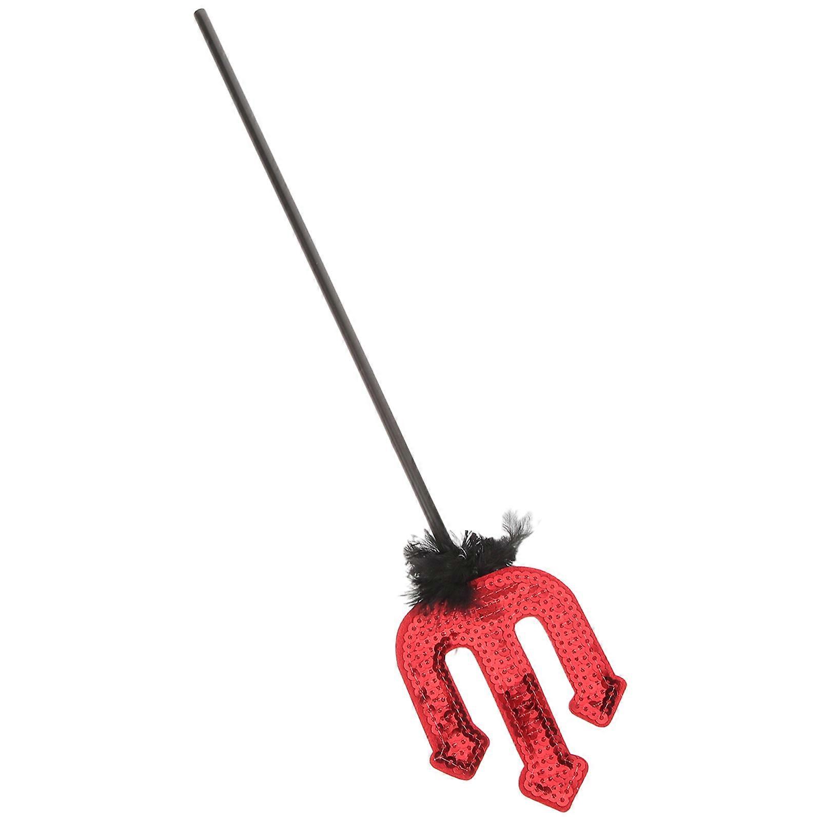 Cosplay Fork for Party Use with Red Plastic Material