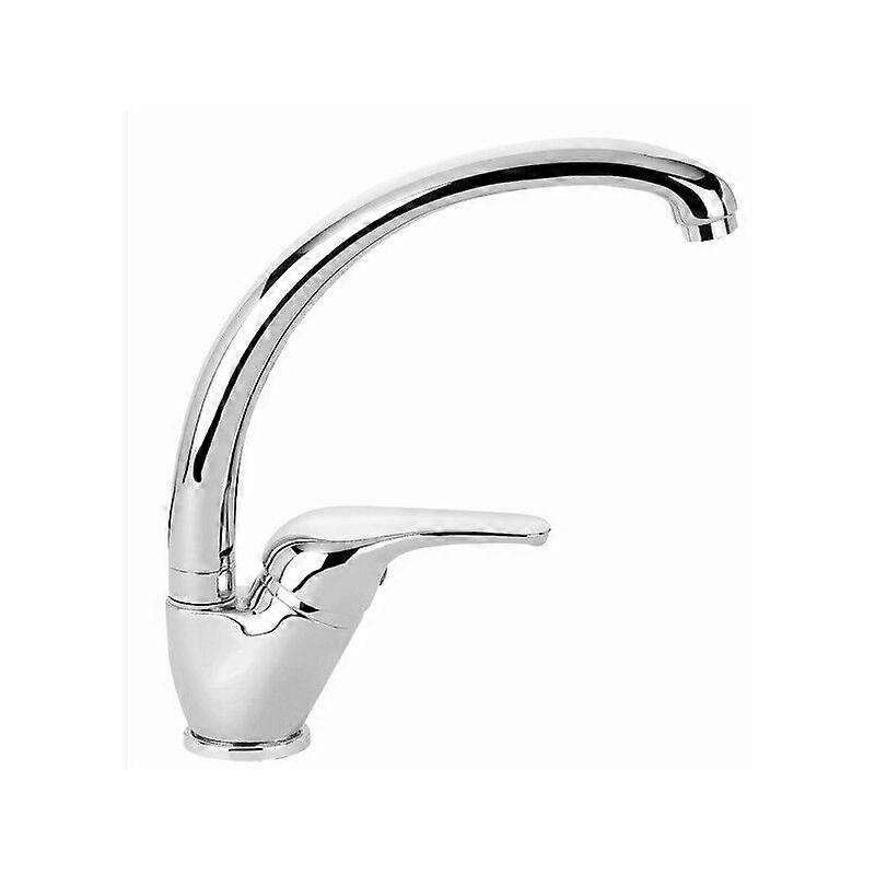 360-Degree Rotating Chrome Kitchen Faucet, Solid Brass Mixer Tap