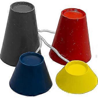 Conjunto de 4 tees gigantes de golfe de borracha - cores aleatórias
