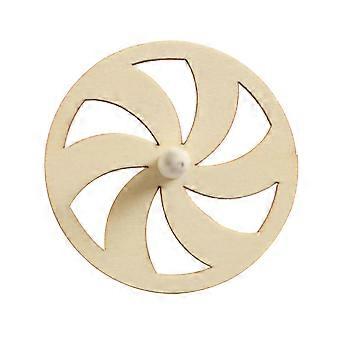 Wooden Gyroscope Toy for Kid Playing 10Pcs DIY Unfinished Kids Painting Kit