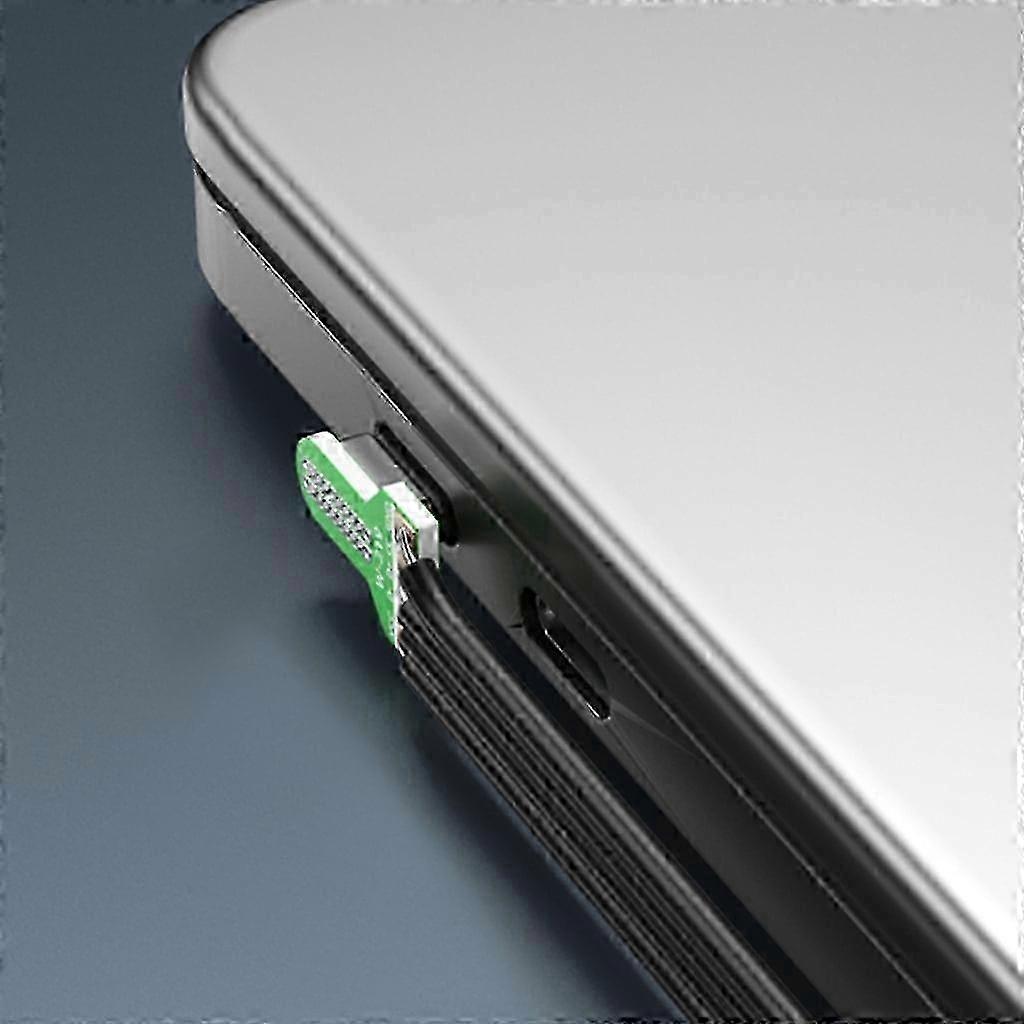 Flat Silicone USB-C Elbow Cable 60W