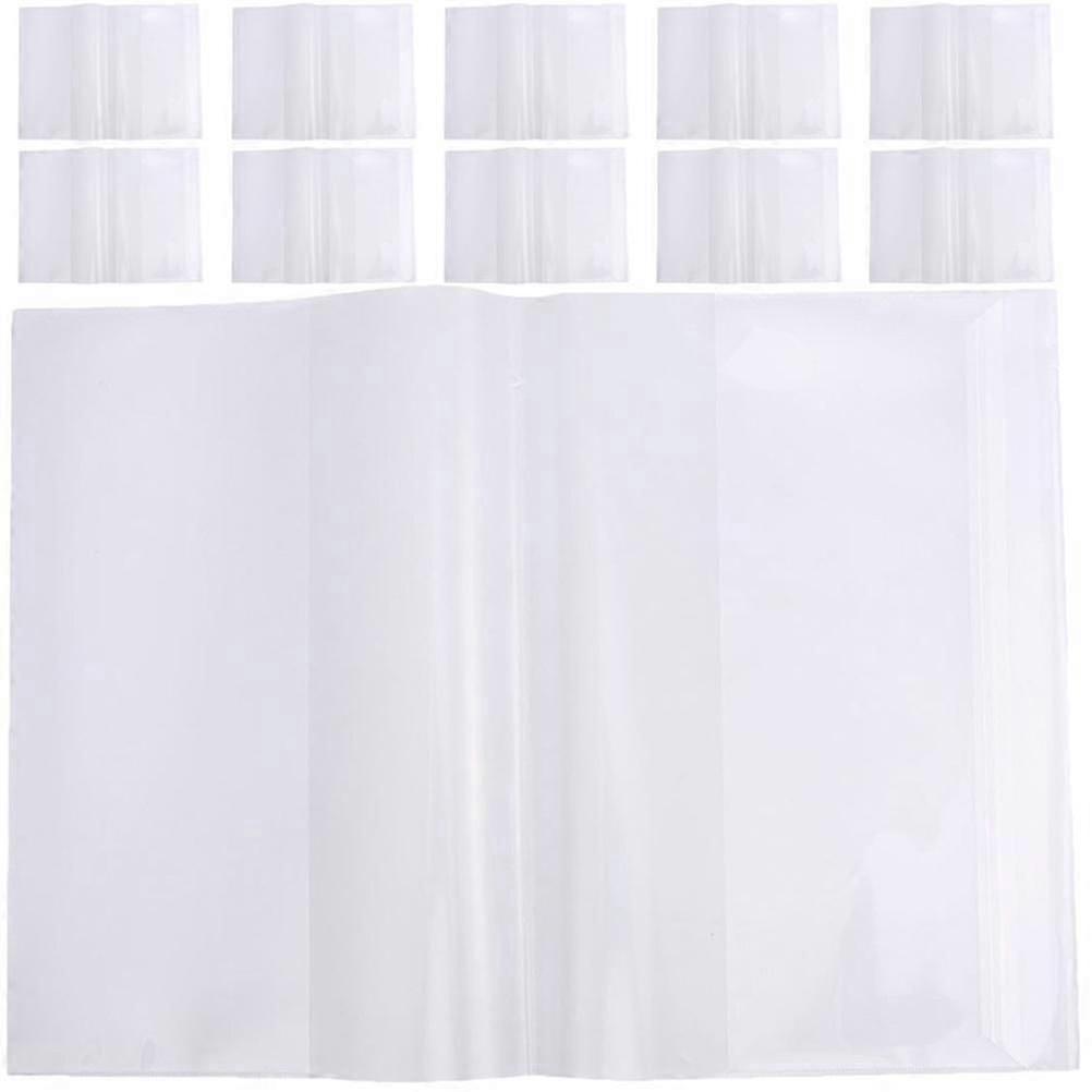 20Pcs Transparent Reusable Book Cover Students Textbook Protector