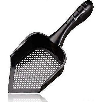Litter Scoop For Rabbits, Black 12quot; X 5quot; X 2quot; Plastic Shovel, Deep Scatterproof Sides, Pointed Edge For Reaching Corners, Ergonomic H-GHUL
