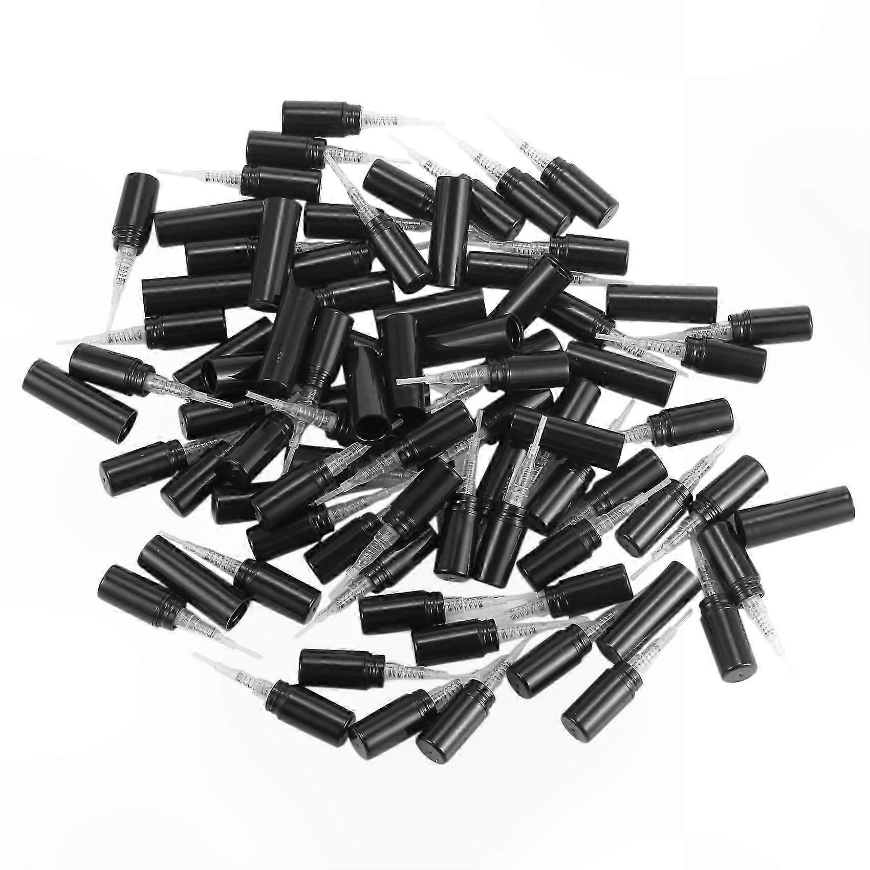 100 Pack 2ml Plastic Perfume Sample Bottles with Black Spray Atomizers