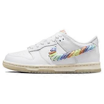 Nike Dunk Low SE Rainbow Lace Swoosh Weiß GS FN4861-100