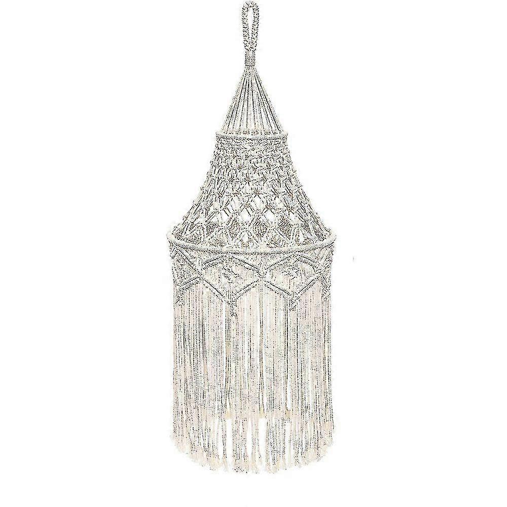 Elegant Macrame Pendant Lamp Cover