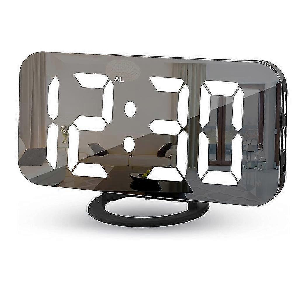 Minimalist LED Mirror Desk Clock