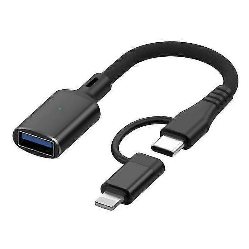 USB-C 8-Pin to USB-A OTG Cable