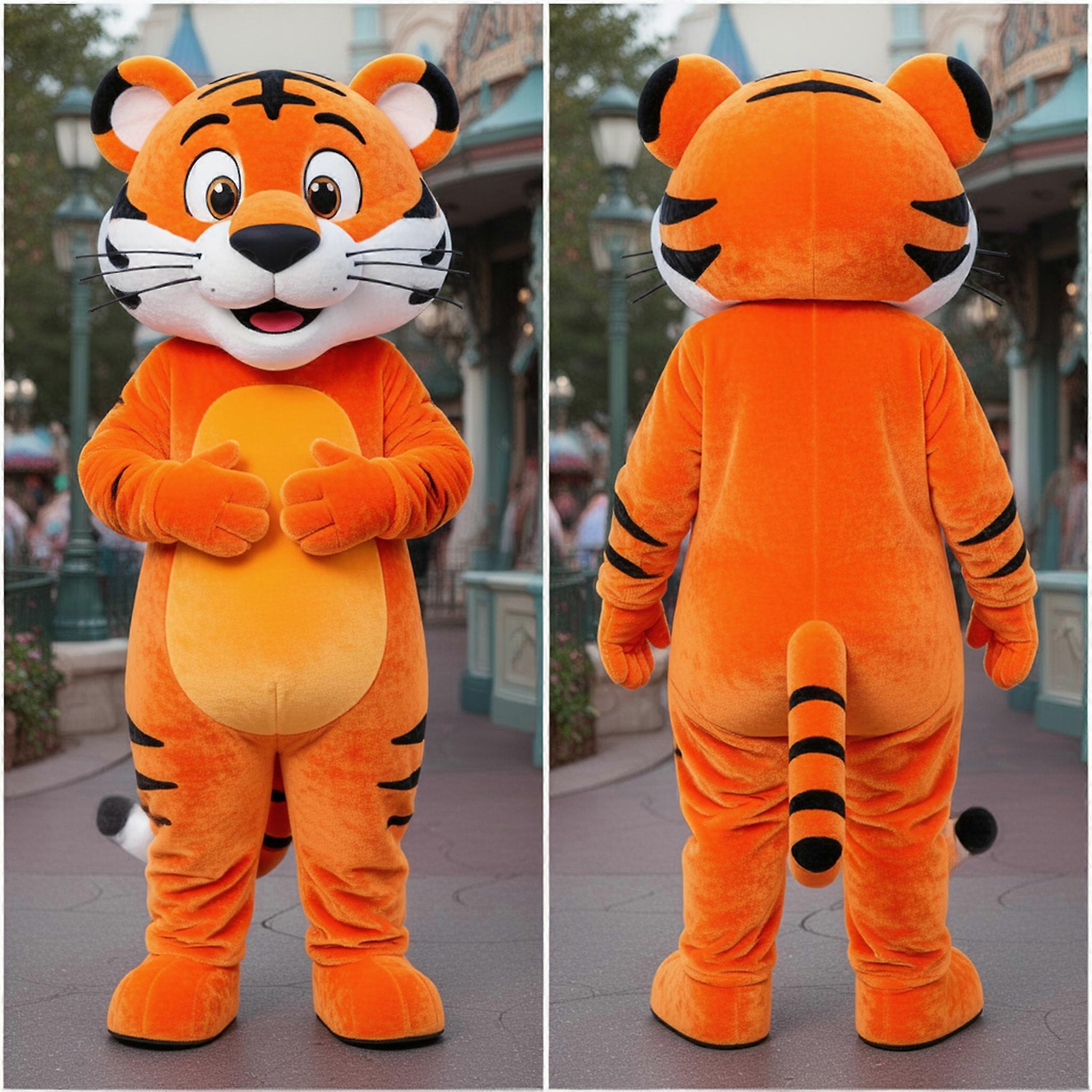 MASTICOT Rust Orange Wide Eyed Tiger Mascot