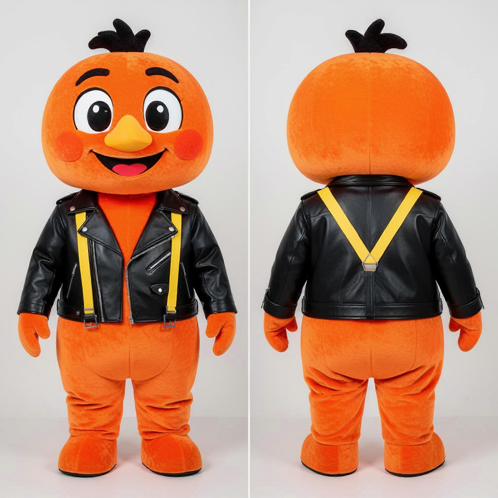 MASTICOT Vibrant Orange Playful Mandarin Mascot