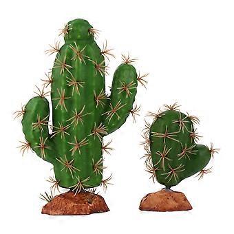 Simulation Plant Ornament Pet Box Decor for Reptile Tank 2Pcs