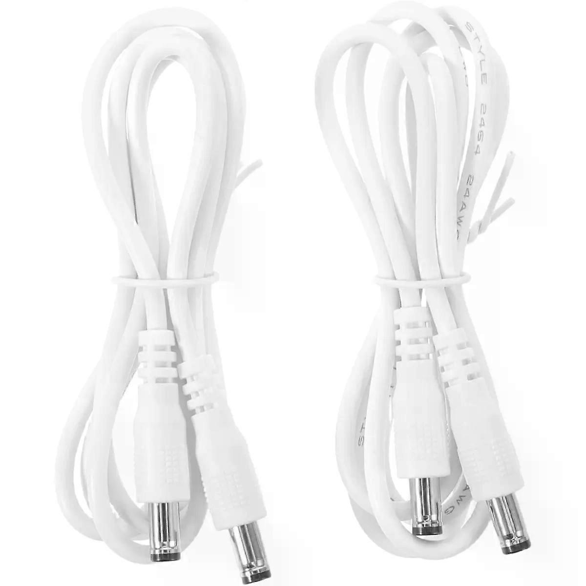 Drill Handpiece Dc Power Cord Replacement, 2 Pack, White, 1m