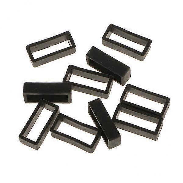 4-5pack 10x Black Strap Replacement Small Rubber Strap Loops Holder
