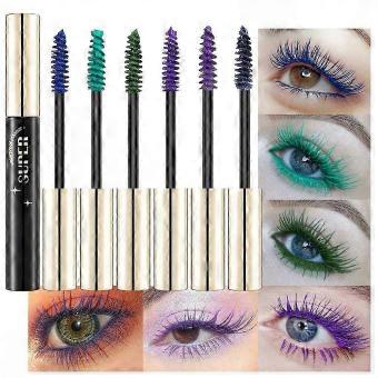 Colored Waterproof Mascara Set, Long-Lasting Formula in Blue, Green, and Purple for Vibrant Eye Makeup