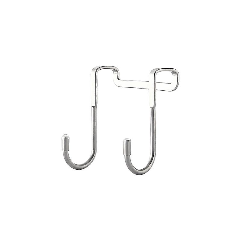 Set of 10, double hook cabinet door hook, silver
