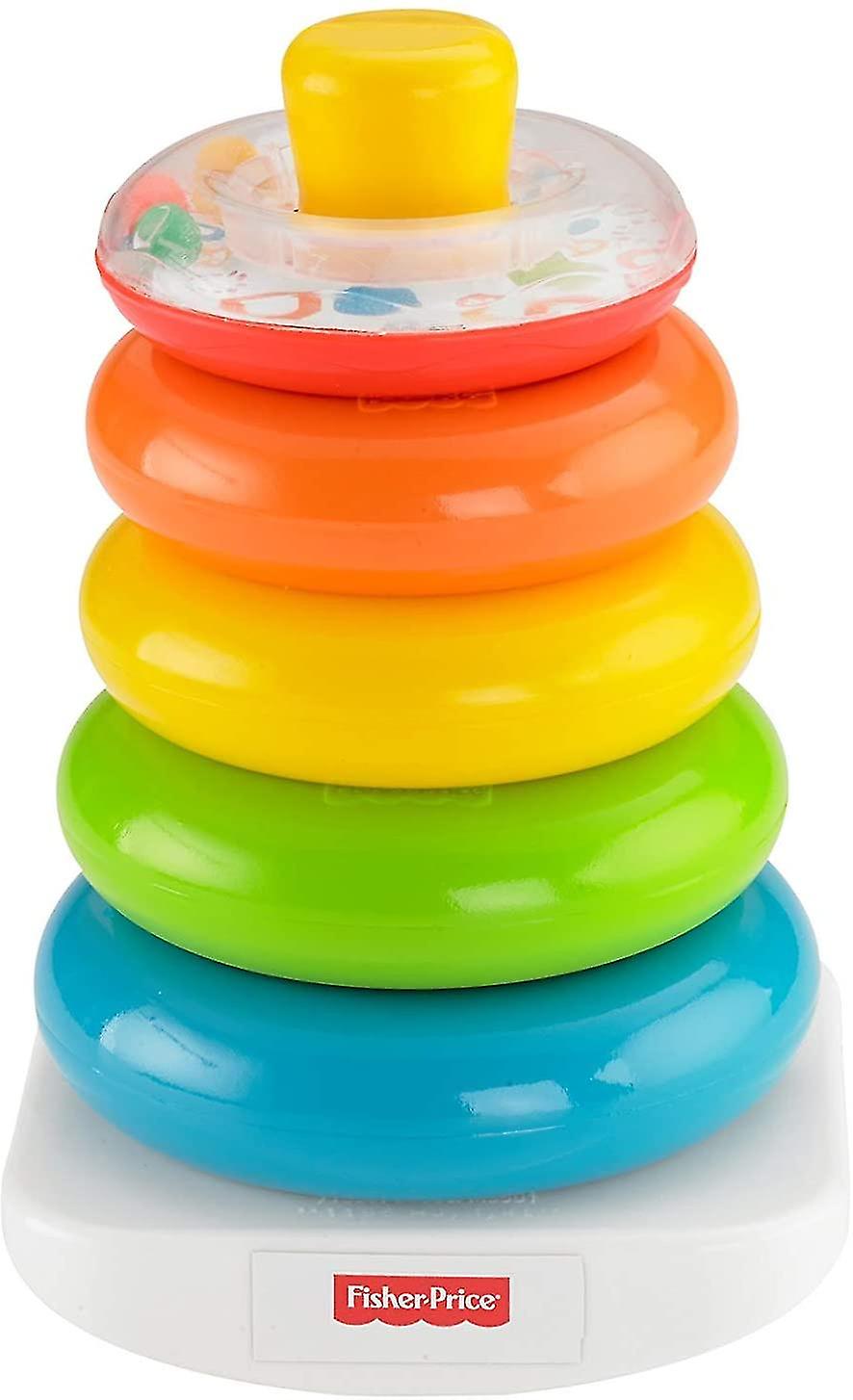 Stacking Toy For Babies With 5 Colourful Rings To Grasp, Shake, And Stack