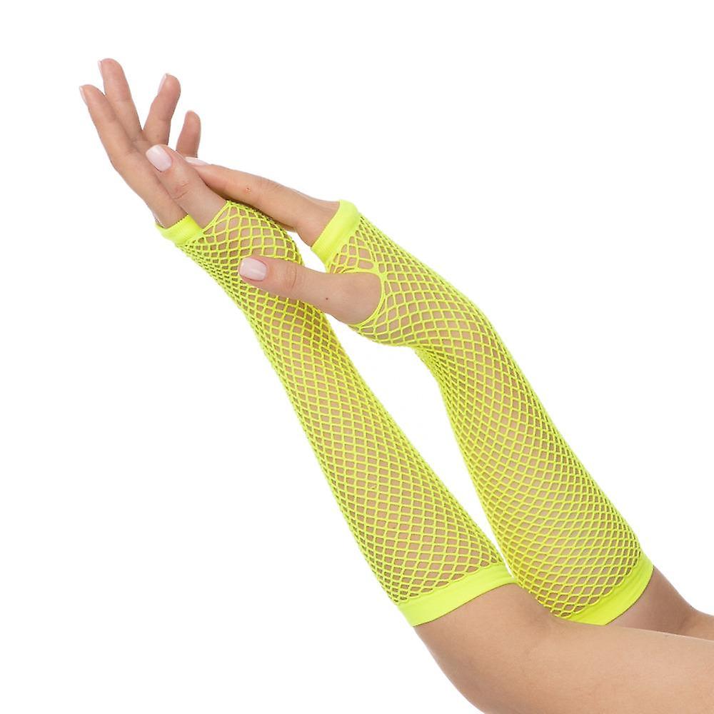 Mesh Gloves - Long Neon Yellow 
