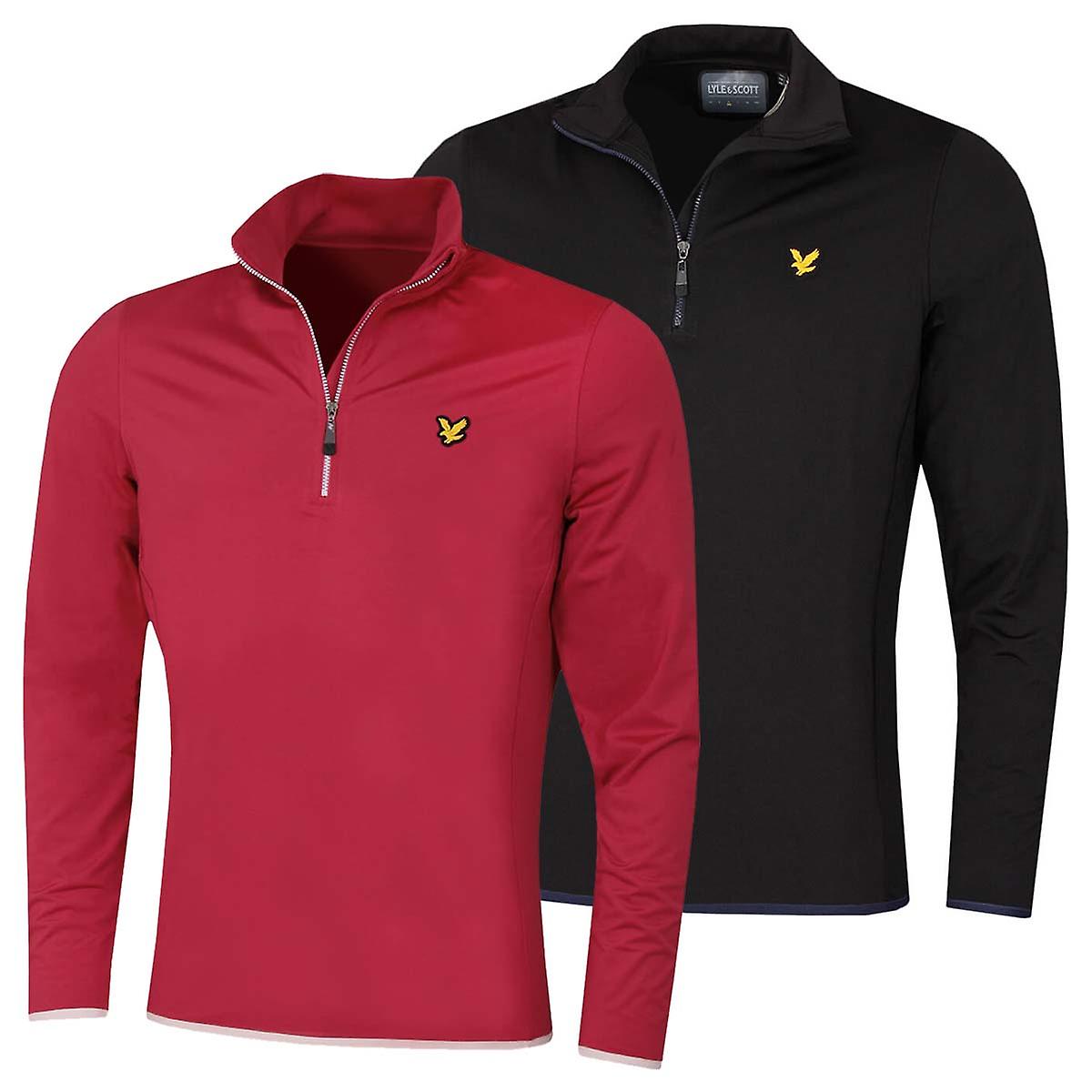 Lyle & Scott Mens Tech 1/4 Zip Midlayer Feuchtigkeitsableitender Golfpullover
