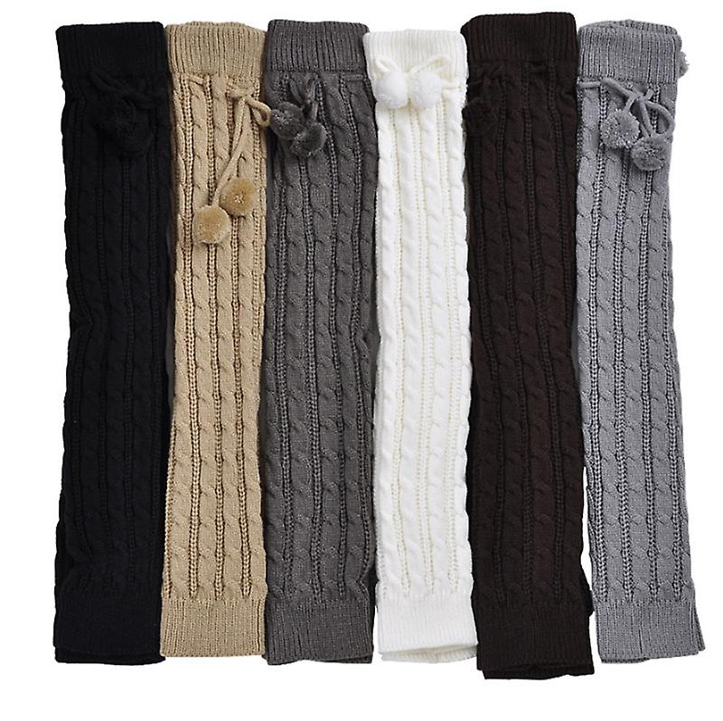 Yeni Kış Sıcak Bacak Isıtıcıları Kadın Örgü Kalın Uzun Diz Üstü Yüksek Çorap Çorap