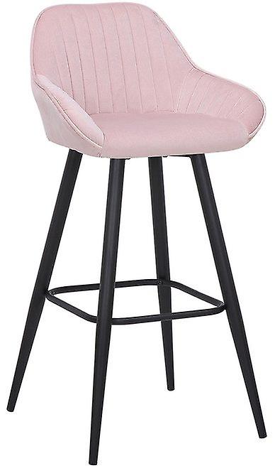 Vulune Barhocker Matt Velvet Sitz - Pink