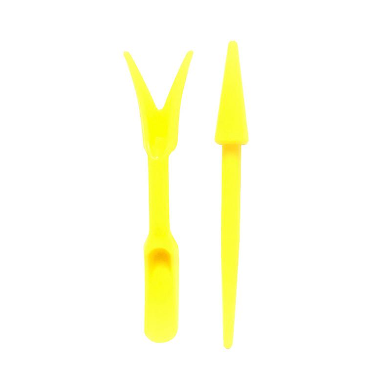 Plastic Portable Gardening Tool Set - Spreader and Dibbler (Yellow, 2 Pieces) Exquisite Craftsmanship Length 15cm