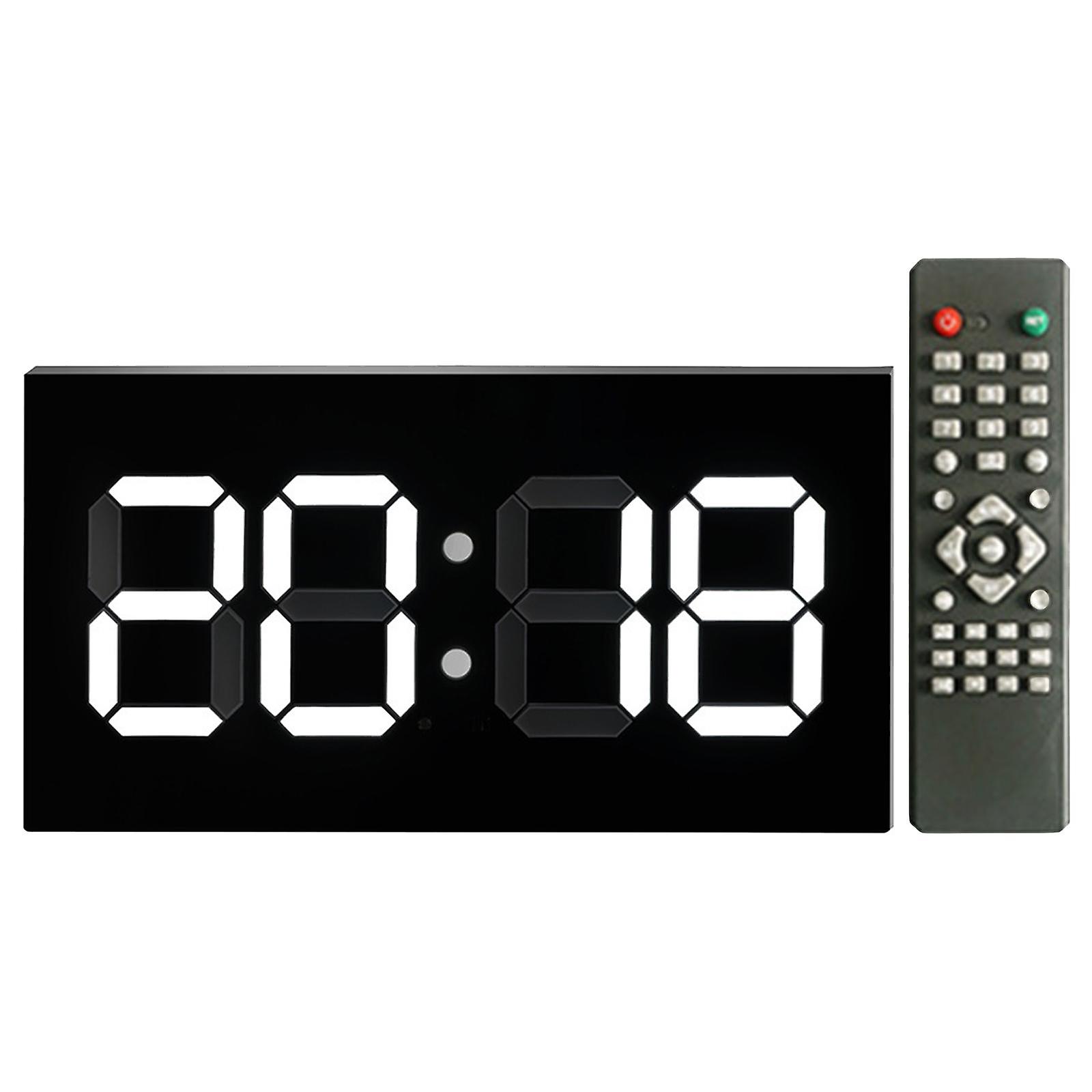 Electronic 3D LED Wall Clock Digital Remote Control with Date  red numbers