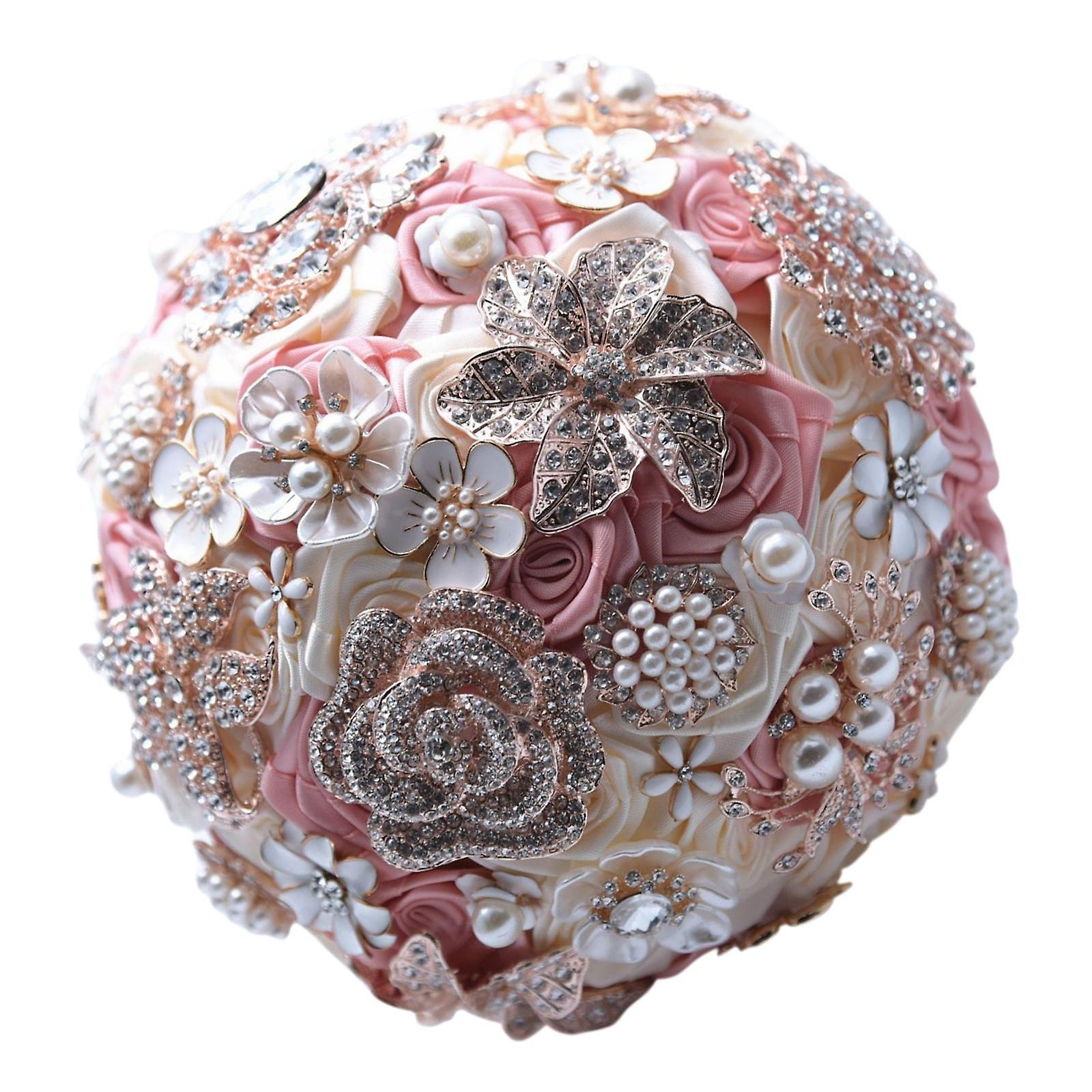 רומנטי זר חתונה מלאכה יוקרה עבור כלה חתונה Centerpieces מלאכת יד חלב לבן יורו זהב