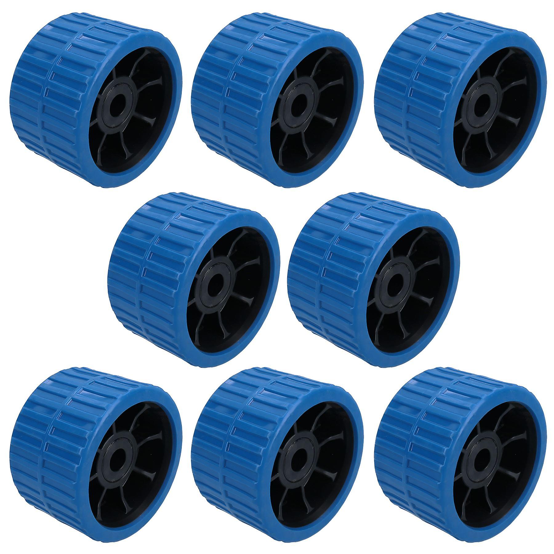 Boat / Jetski / Dinghy Trailer Ribbed Roller NON MARKING 15mm Bore 8 Pack