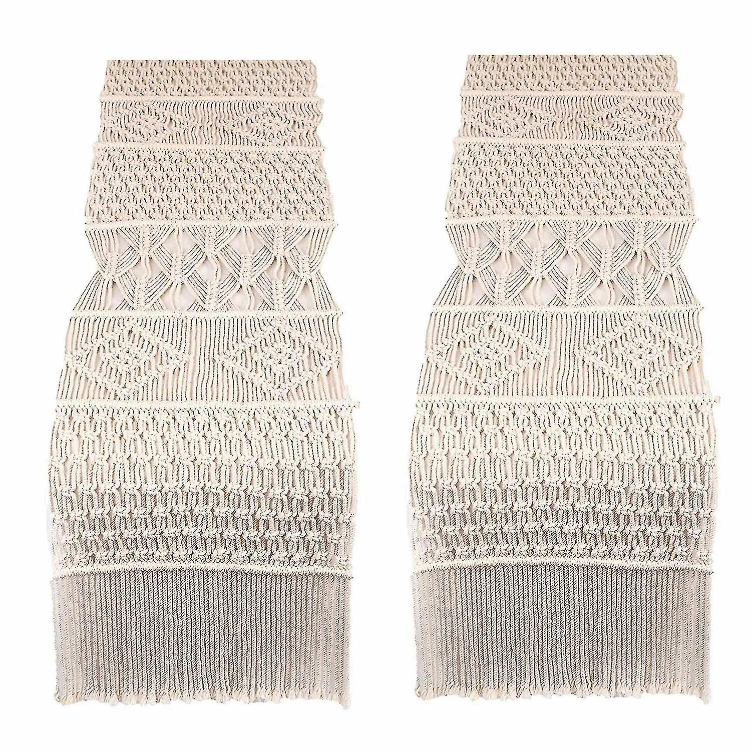 Macrame Table Runner, Boho Wedding Table Decor, Handwoven Vintage