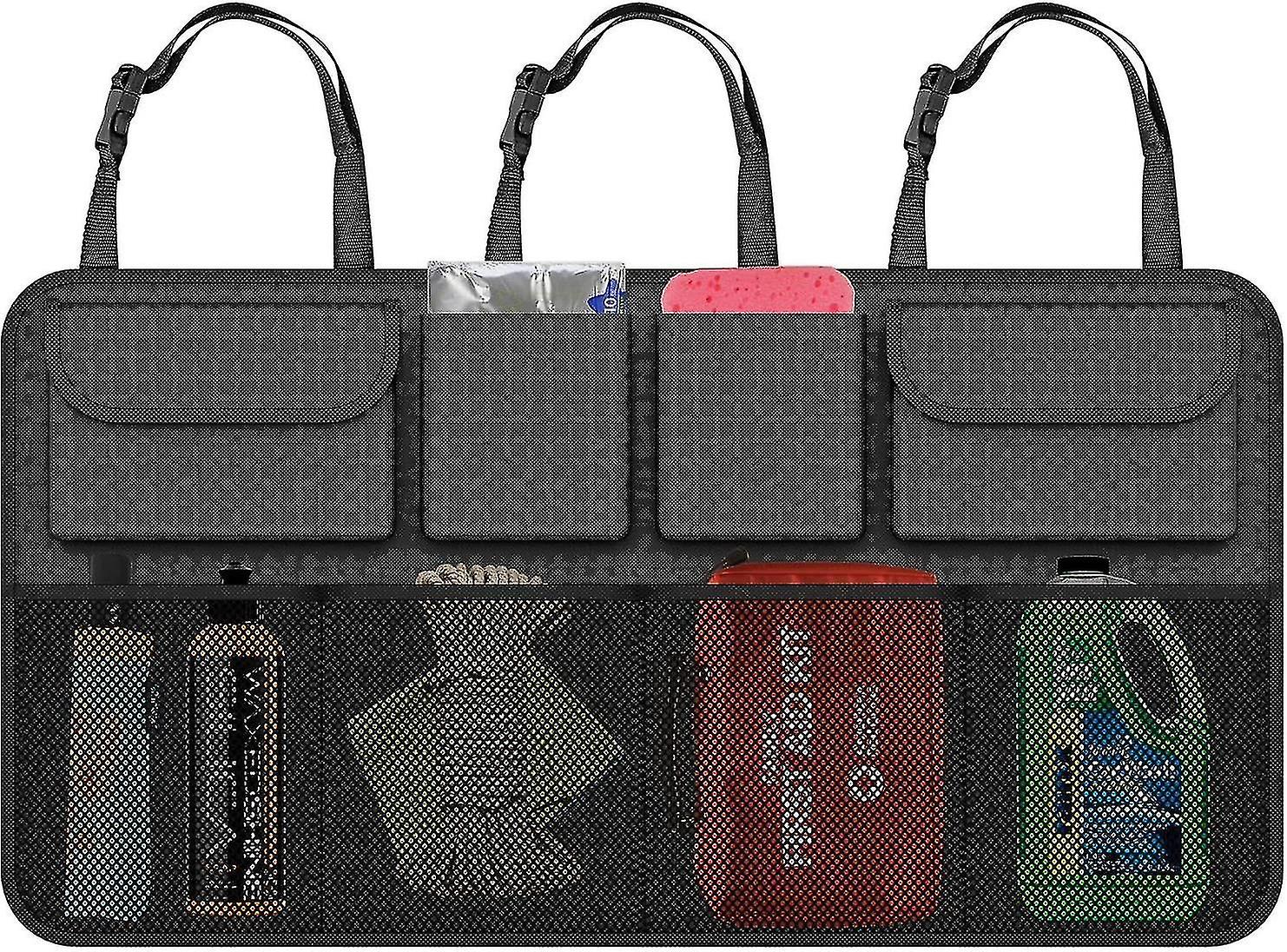 Car Boot Tidy Storage Bag Organiser Multi-pocket Hanging Bag Back Seat Declutter Pouch Car Accessories Storage Solution Foldable Cargo Trunk For Vehic