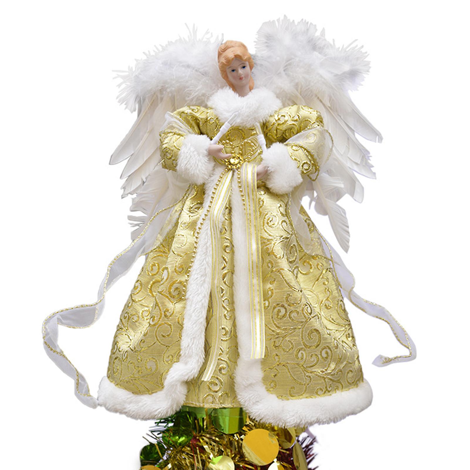 Lovely Fairy Angel Christmas Tree Toppers Stylish Home Decorative Props for Fireplaces Shelves