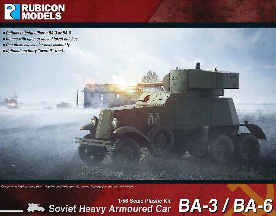 Rubicon RU-280084 Soviet BA-3 / BA-6 Heavy Armoured Car Historical Scale model