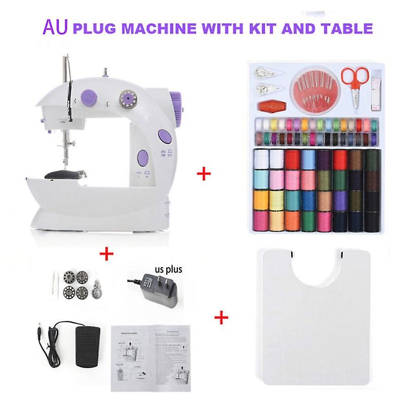 Sewing Machine Household Portable Mini Sew With Foot Pedal Light Double Thread Model 202 Easy For New Tailor