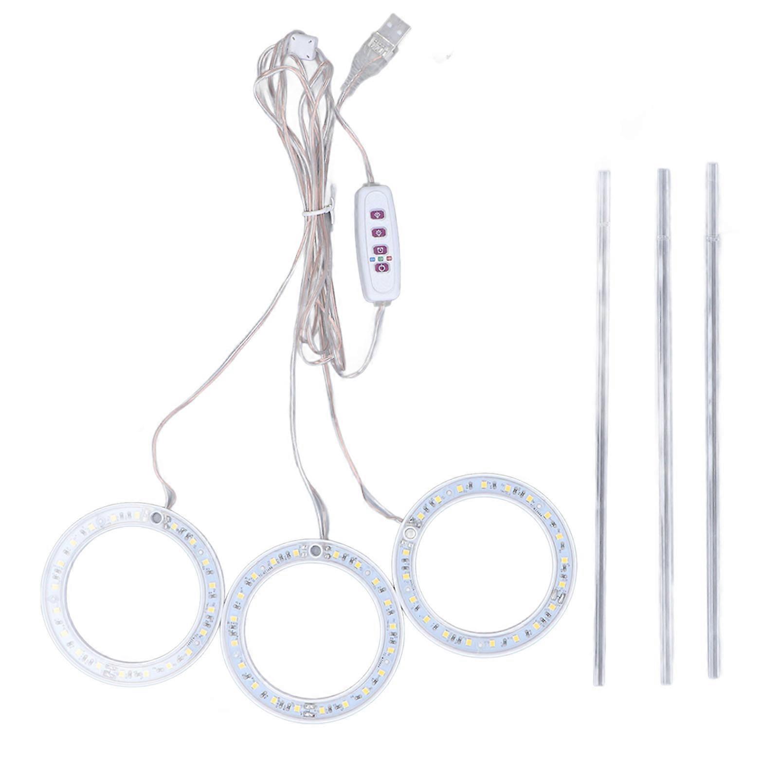 Lampes de croissance LED USB à spectre complet, variateur d'intensité à 5 niveaux pour plantes d'intérieur, lumière naturelle