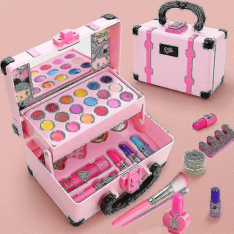 1set 女の子のためのキッズメイクアップキット 安全な化粧品おもちゃセット化粧品遊びおもちゃ