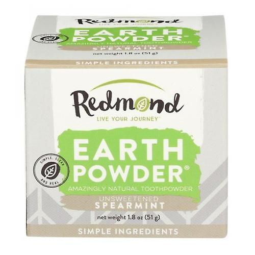 Redmond Earthpowder All Natural Tooth and Gum Powder, Unsweetened Spearmint 1.8 Oz (Pack of 1)