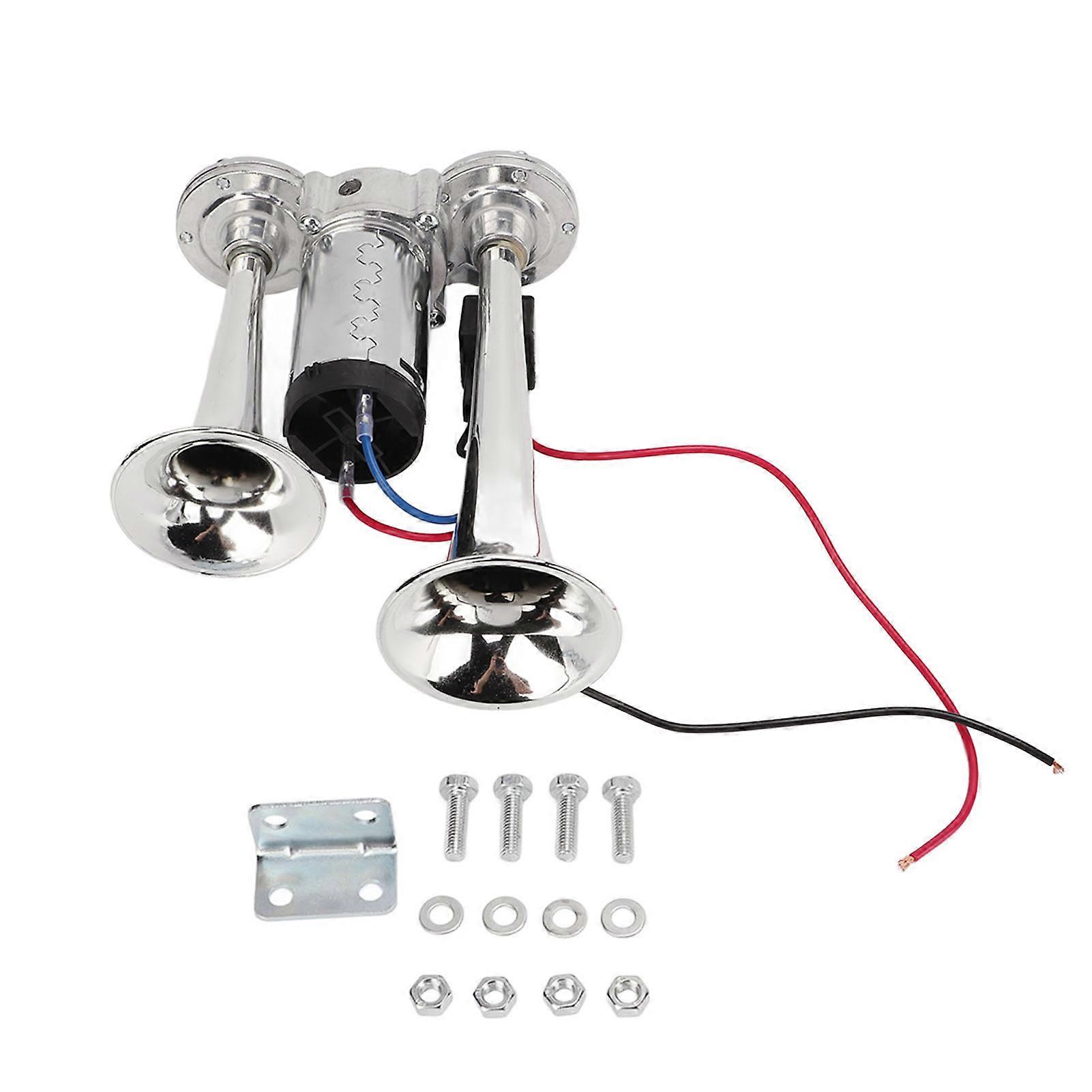 BOROCO 12 V 130 dB Double Horns for Trucks Super Strong and Strong Air Pressure for Railway Cars