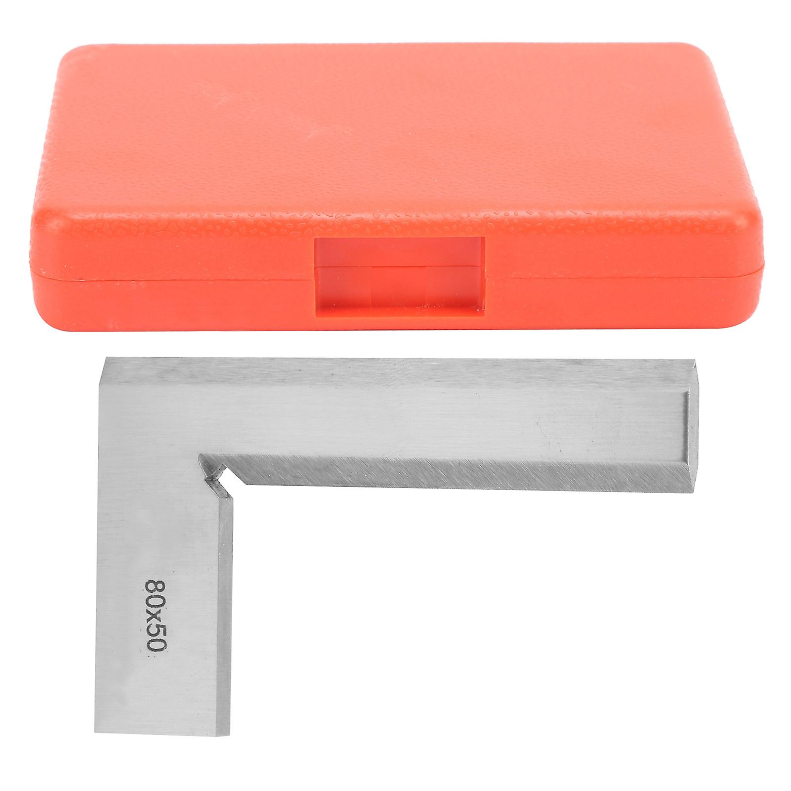 Knife Edge Ruler Stainless Steel Engineer Right Angle Angle Detecting Measuring Tool 80x50mm